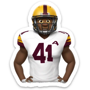 Arizona state university football white player number 4 sticker