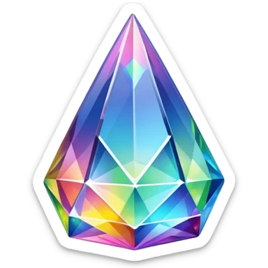 power crystal rainbow sticker