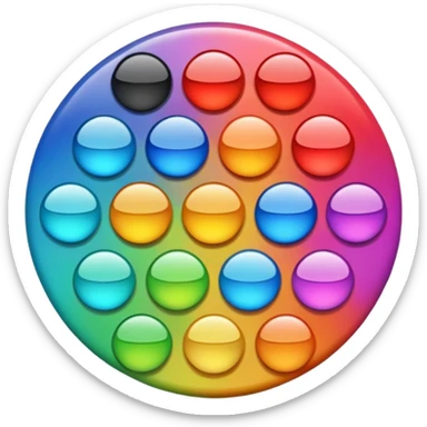 a colourful button not 3d or shading only 1 button no smiley face sticker