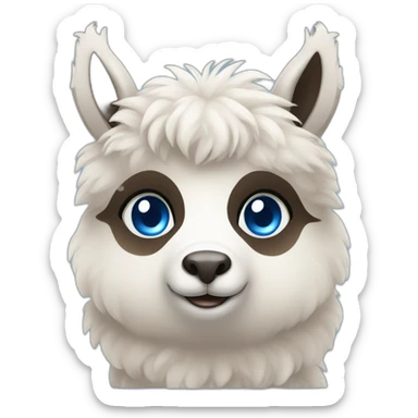 Cute Alpaka with Blue eyes sticker