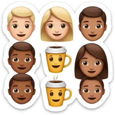 Emojis aesthetic para jovenes amantes del café sticker