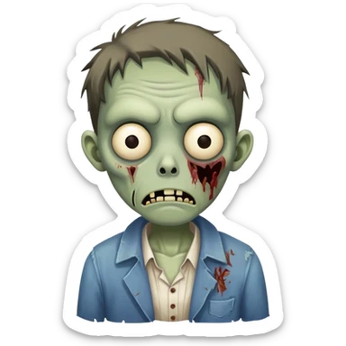 sleepy zombie clerk sticker