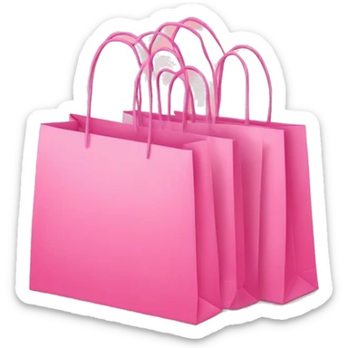 Cute pink Shopping bags  sticker