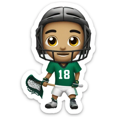 Lacrosse player sticker