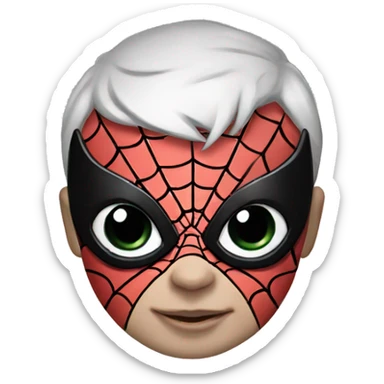 Baby Spiderman mask round shape sticker