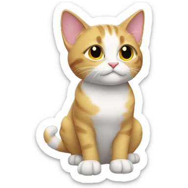 Halo cat sticker