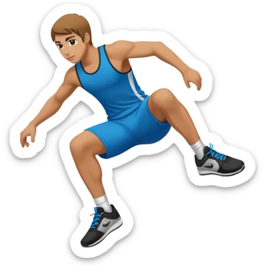 Persona haciendo parkour sticker