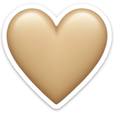Beige heart  sticker