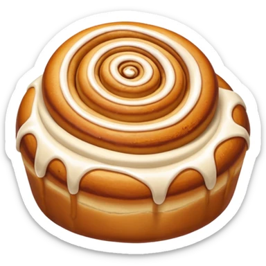 cinnamon roll bow sticker