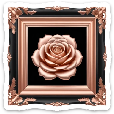  victoian square rose gold frame sticker