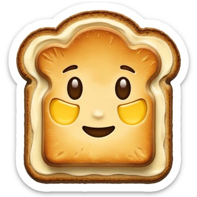 toasted bread on butter sticker
