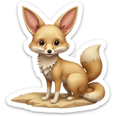fennec hunting  sticker