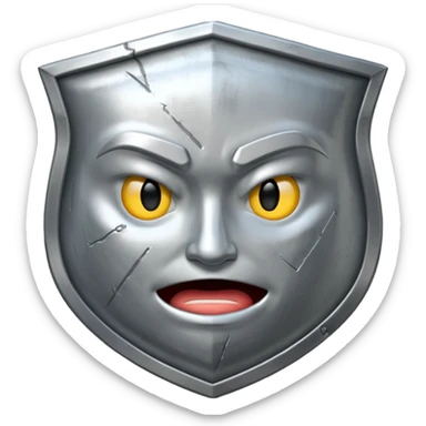 you know the emoji "sadge". i want a shield with that same expression and face :shieldge: like a sad shield sticker
