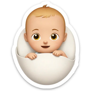 smiling baby with big eyes sticker