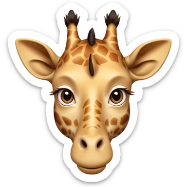 A deadpan giraffe staring straight ahead with half-lidded eyes, a flat mouth, and zero enthusiasm. The expression should scream 'really?' or 'bruh.' Use sharp, angled eyebrows and minimal details for maximum sarcasm. sticker