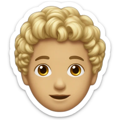 PETIT GARCON CHEUVEUX BOUCLER METISSE sticker