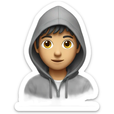A boy with hoodie sticker