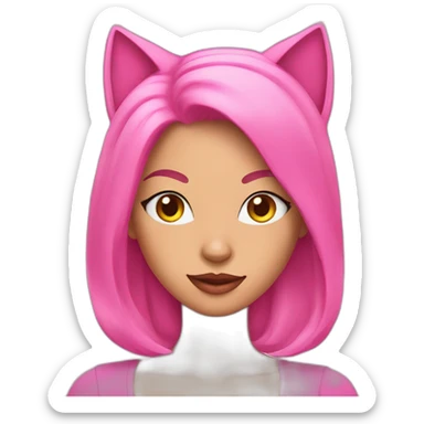 pink catwomen sticker