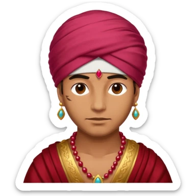 Desert King – ruby turban + amber robe sticker