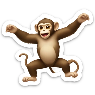 Monkey flying in Japan  sticker