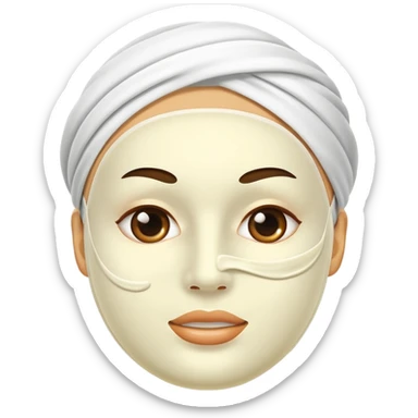 face mask cream sticker