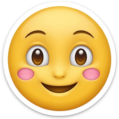 Emoji amoureux et timide à la fois  sticker