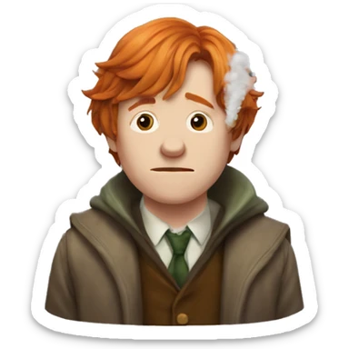 Ron Weasley herb smoking sticker