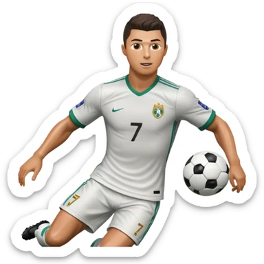 Cristiano Ronaldo futbol oynuyor sticker