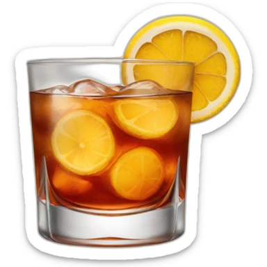 old fashioned cocktail sticker