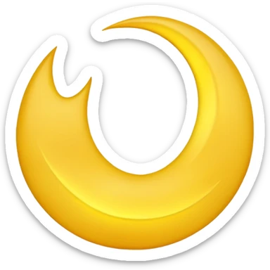 Crescent moon sticker