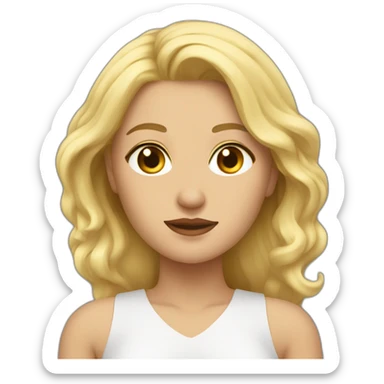 Mujer rubia melena corta sticker