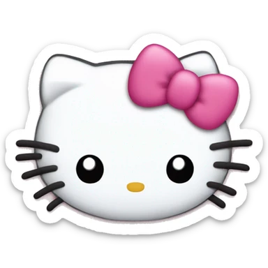 Cute hello kitty emoji sticker