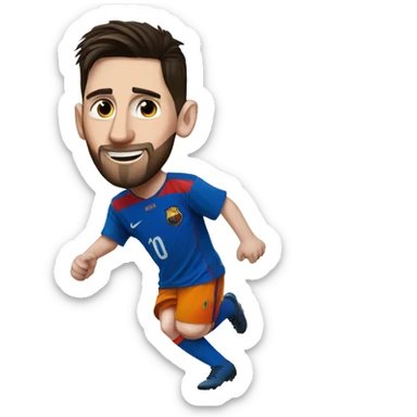 Messi holds the Armenian flag sticker