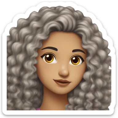 19 years old woman Azerbaijani-skin long dark curly hair brown eyes really thick and full brows Azerbaijani ethnicity no lipstick sticker