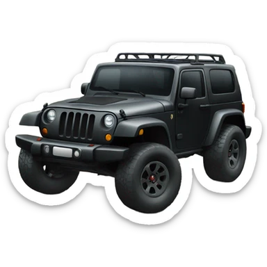 Black jeep trailhawk  sticker