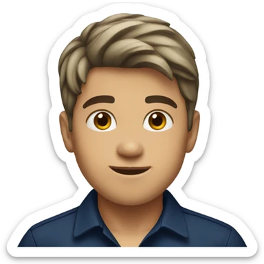 boy in navy shirt sticker