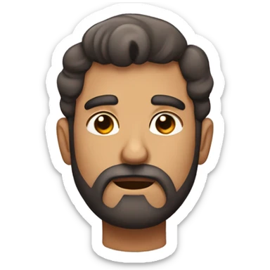 Hombre calvo con barba sticker