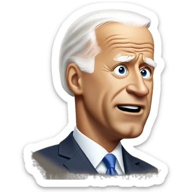 Joe Biden confused sticker