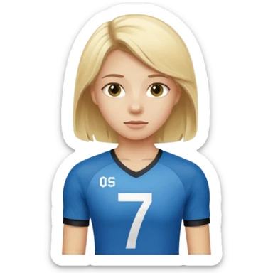 blonde Number 7 Printed Athlete sticker