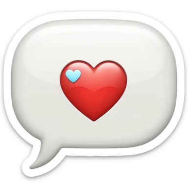 speech bubble with a heart inside sticker
