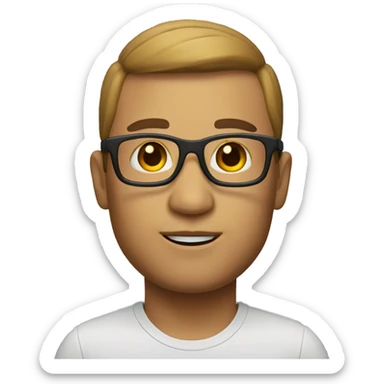 Memoji developer with glasses sticker