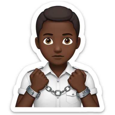 Dark skin christ handcuffed  sticker