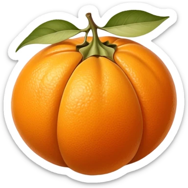 small orange fruit nestled in a delicate, papery husk partially peeled back to reveal glossy round berry inside, husk pale beige, veined, slightly translucent, curled edges, fruit smooth and vibrant, soft lighting, subtle shadows, emoji scale sticker