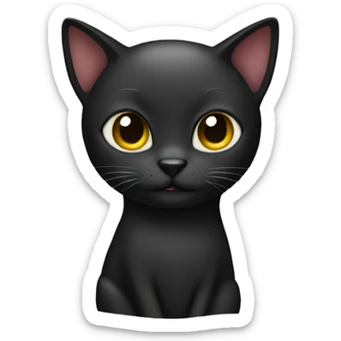black cat  sticker