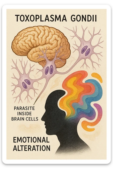 Toxoplasma gondii, infetta uomo che altera tutte le sue emozioni sticker
