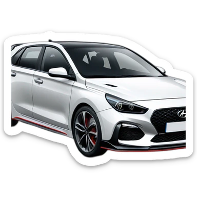 Hyundai i30n hatch white sticker
