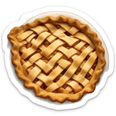 Apple pie on clawed tablecloth sticker