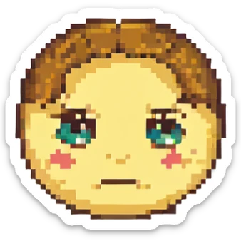 simple sad emoji, grey disabled color sticker