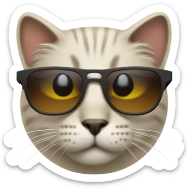Cat with sunglasses sticker