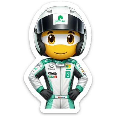 Yoshi in Mercedes AMG Petronas racing suit sticker